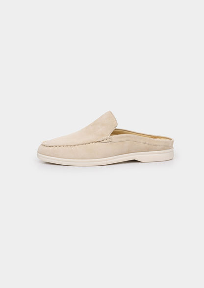 Ivory Marina Suede Slipper | Apuro