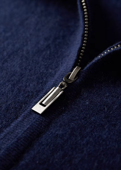 Pure Extra-Fine Merino Wool Navy Blue Damien Set | Apuro