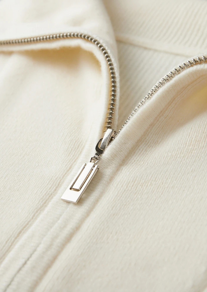 Premium Cashmere Ribbed Half-Zip Sweater | Apuro
