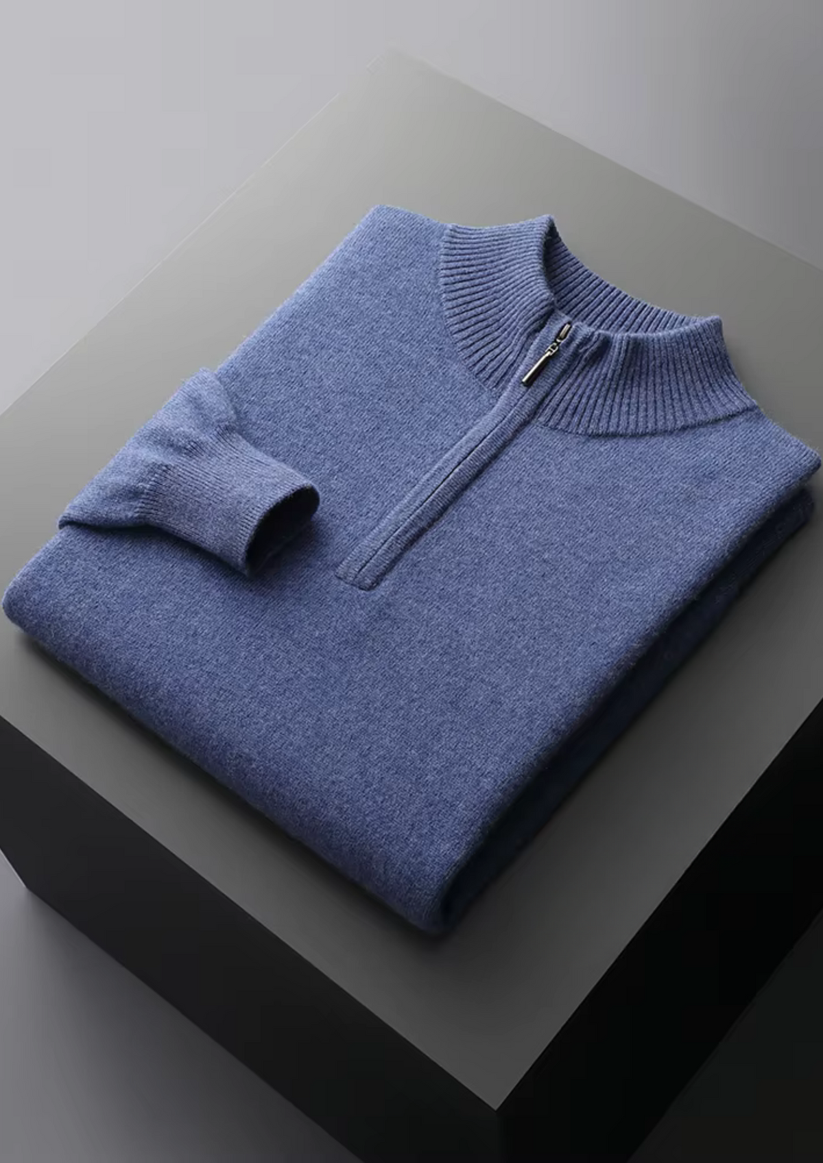 Pure Extra-Fine Merino Wool Half Zip Sweater | Apuro