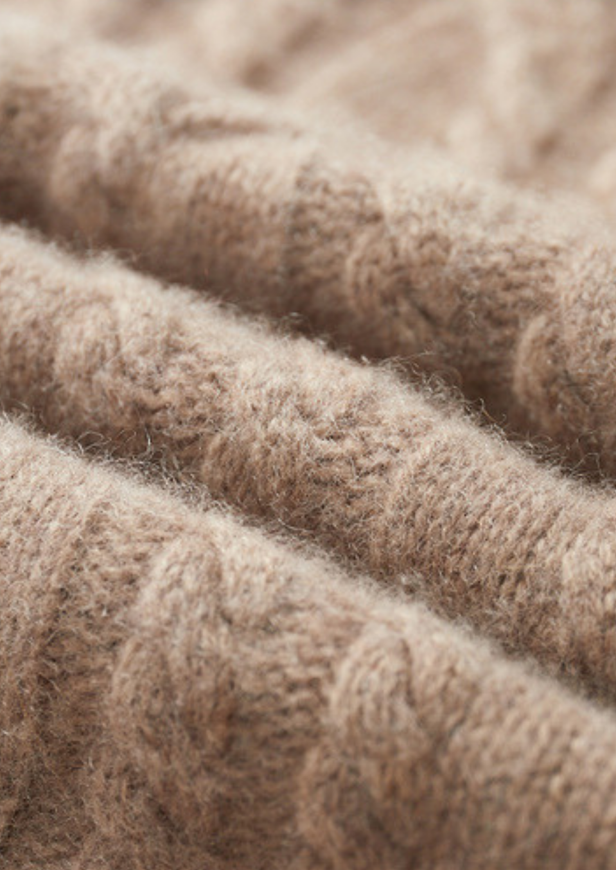 Pure Cashmere Beige Cable Half Zip Sweater | Apuro