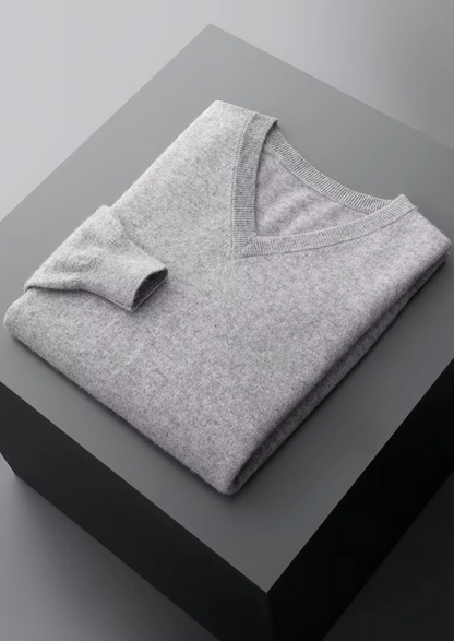 Pure Extra-Fine Merino Wool Classic V-Neck Sweater | Apuro