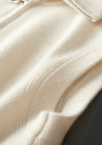 Pure Cashmere Ivory Body Warmer Vest | Apuro