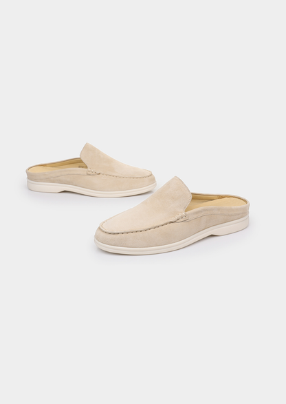 Ivory Marina Suede Slipper | Apuro