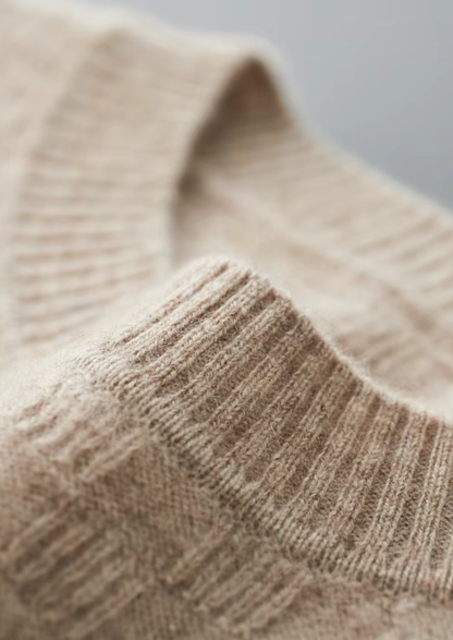 Premium Cashmere Textured Crewneck | Apuro