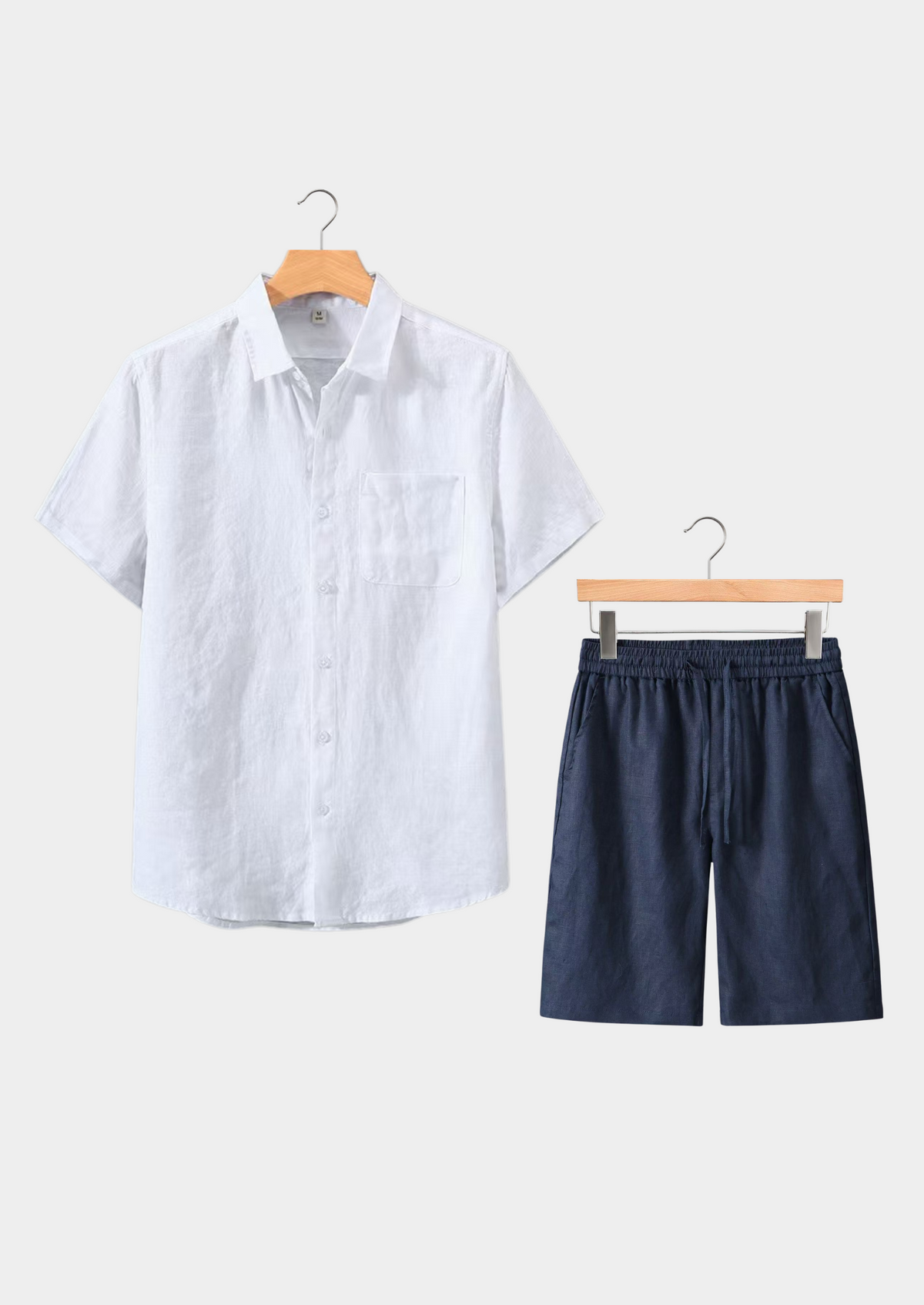 Dolcevita Shortsleeve Summer Set - White/navy | Apuro