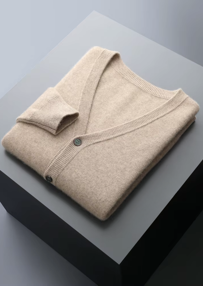 Pure Extra-Fine Merino Wool Essential Cardigan | Apuro
