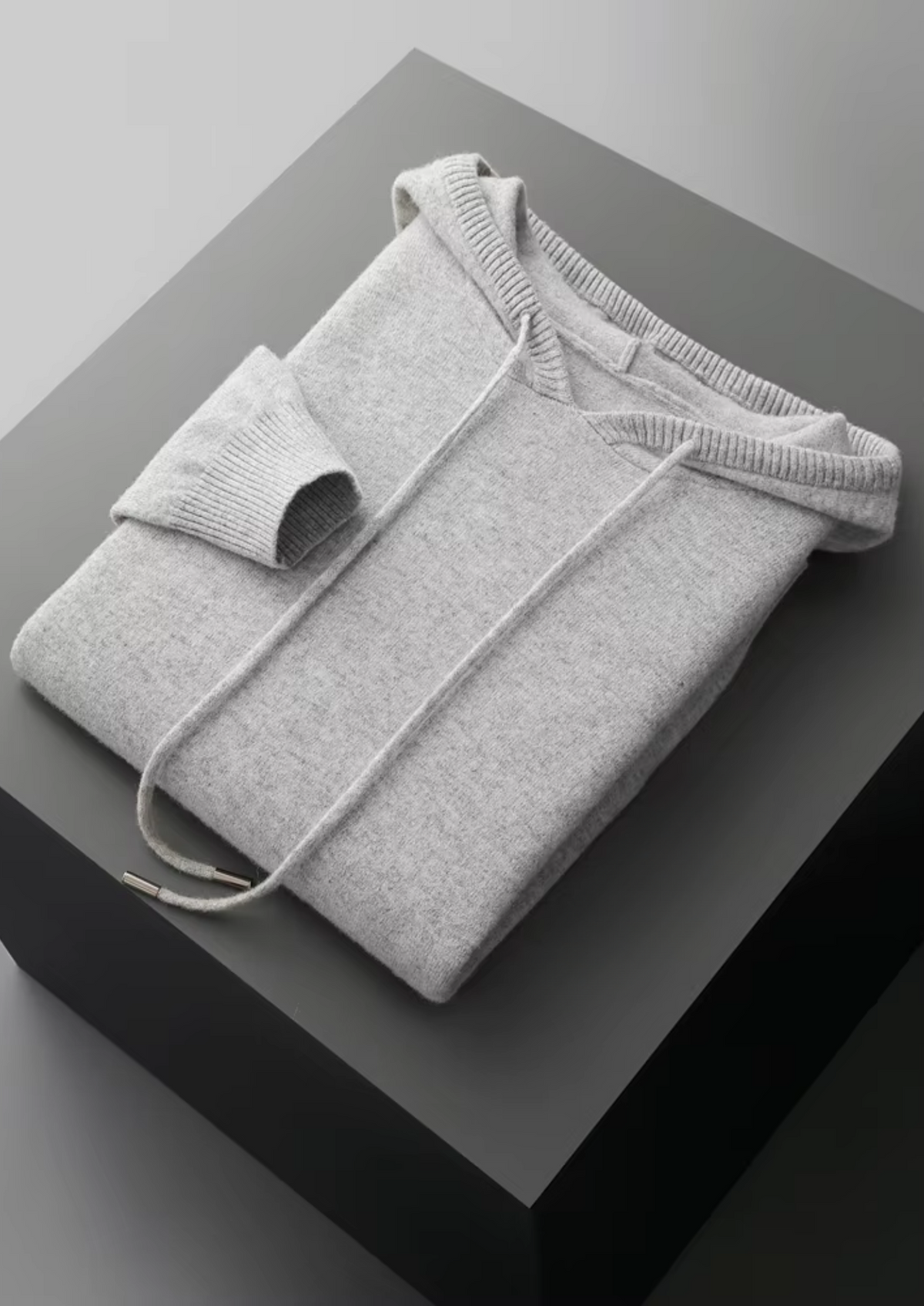 Pure Extra-Fine Merino Wool Light Gray Savro Set | Apuro