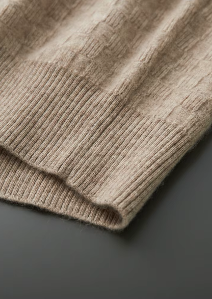 Premium Cashmere Textured Crewneck | Apuro