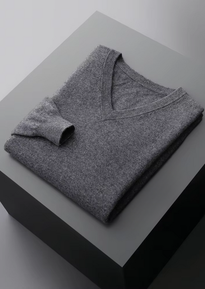 Pure Extra-Fine Merino Wool Classic V-Neck Sweater | Apuro