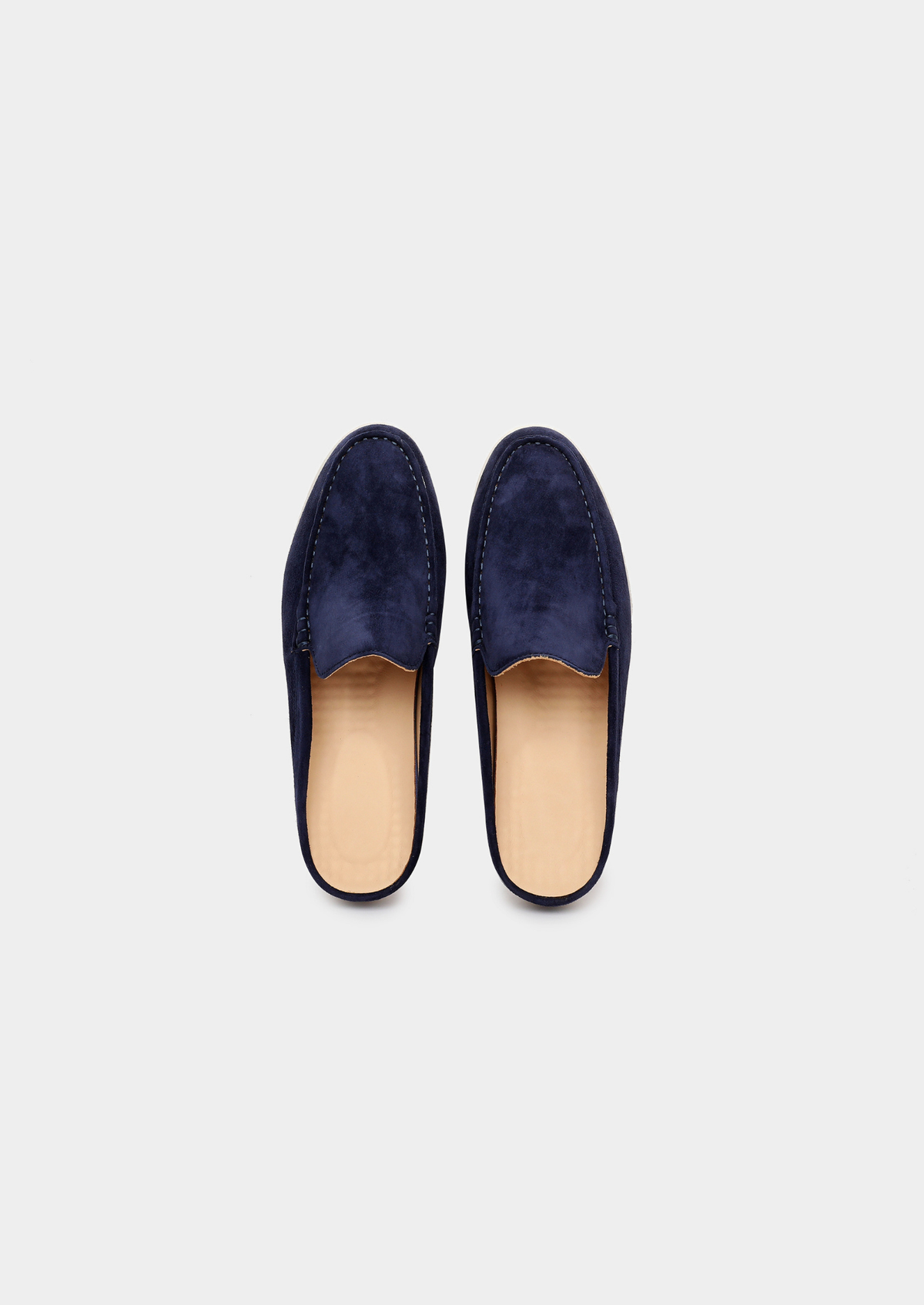 Navy Blue Marina Suede Slipper | Apuro