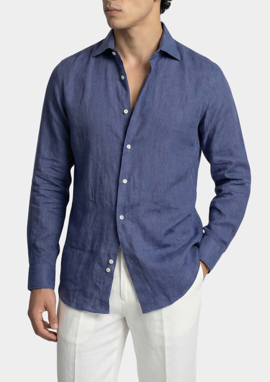 Portofino Coastal Shirt - Blue | Apuro