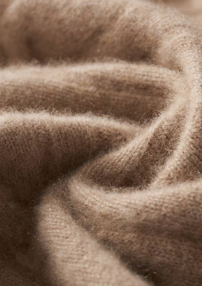 Pure Cashmere Sand Cable Knit Hoodie | Apuro