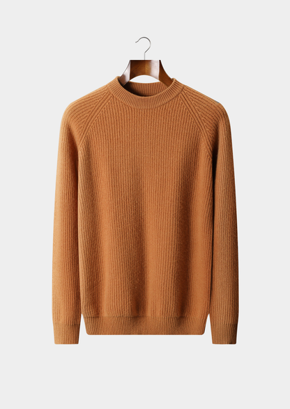 Pure Extra-Fine Merino Wool Ribbed Raglan Crewneck | Apuro