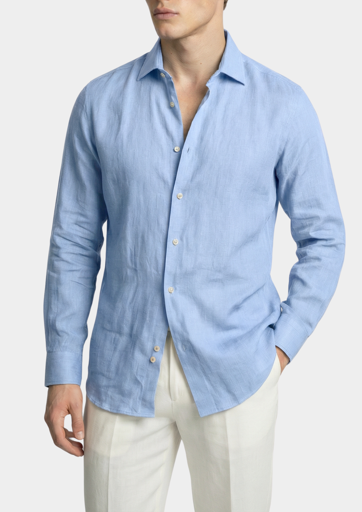 Portofino Coastal Shirt - Light Blue | Apuro