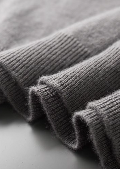 Premium Cashmere Mock Neck T-Shirt | Apuro