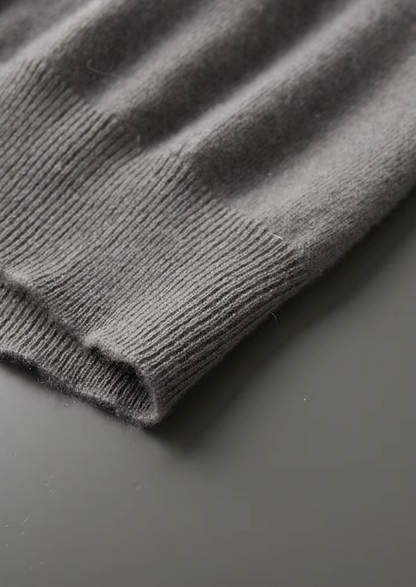 Premium Cashmere Mock Neck T-Shirt | Apuro