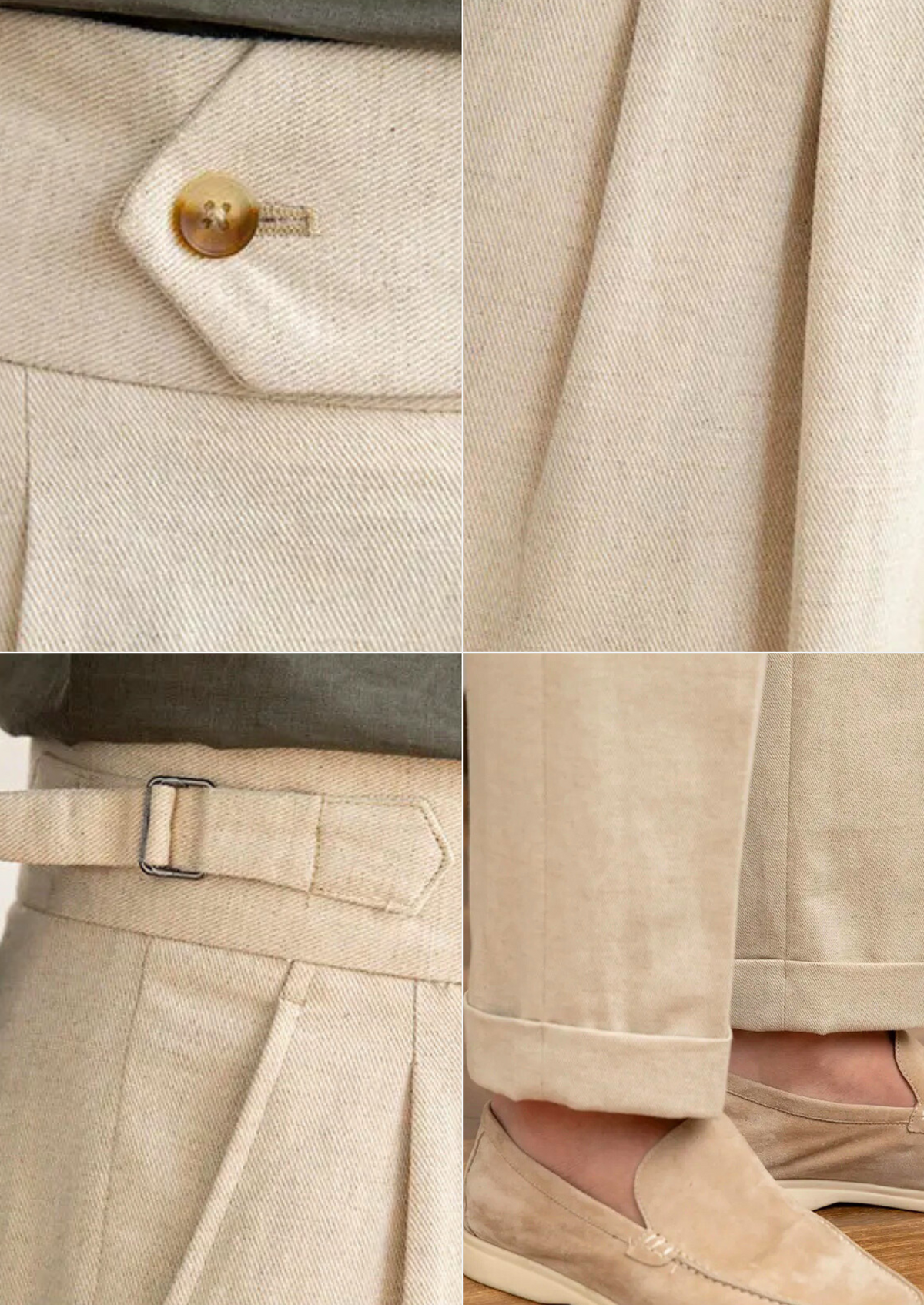 Apuro Pleated Coastal Trousers - Sand
