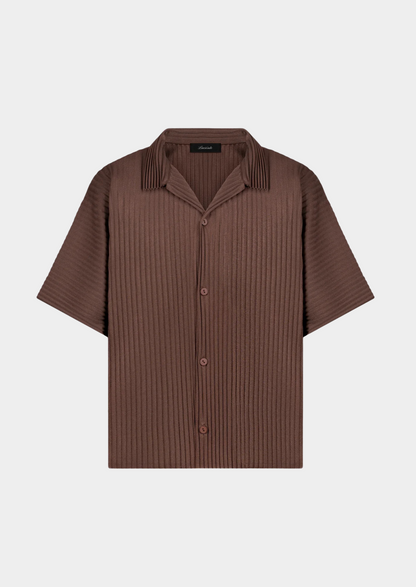 Coffee Pleated Summer Set | Apuro