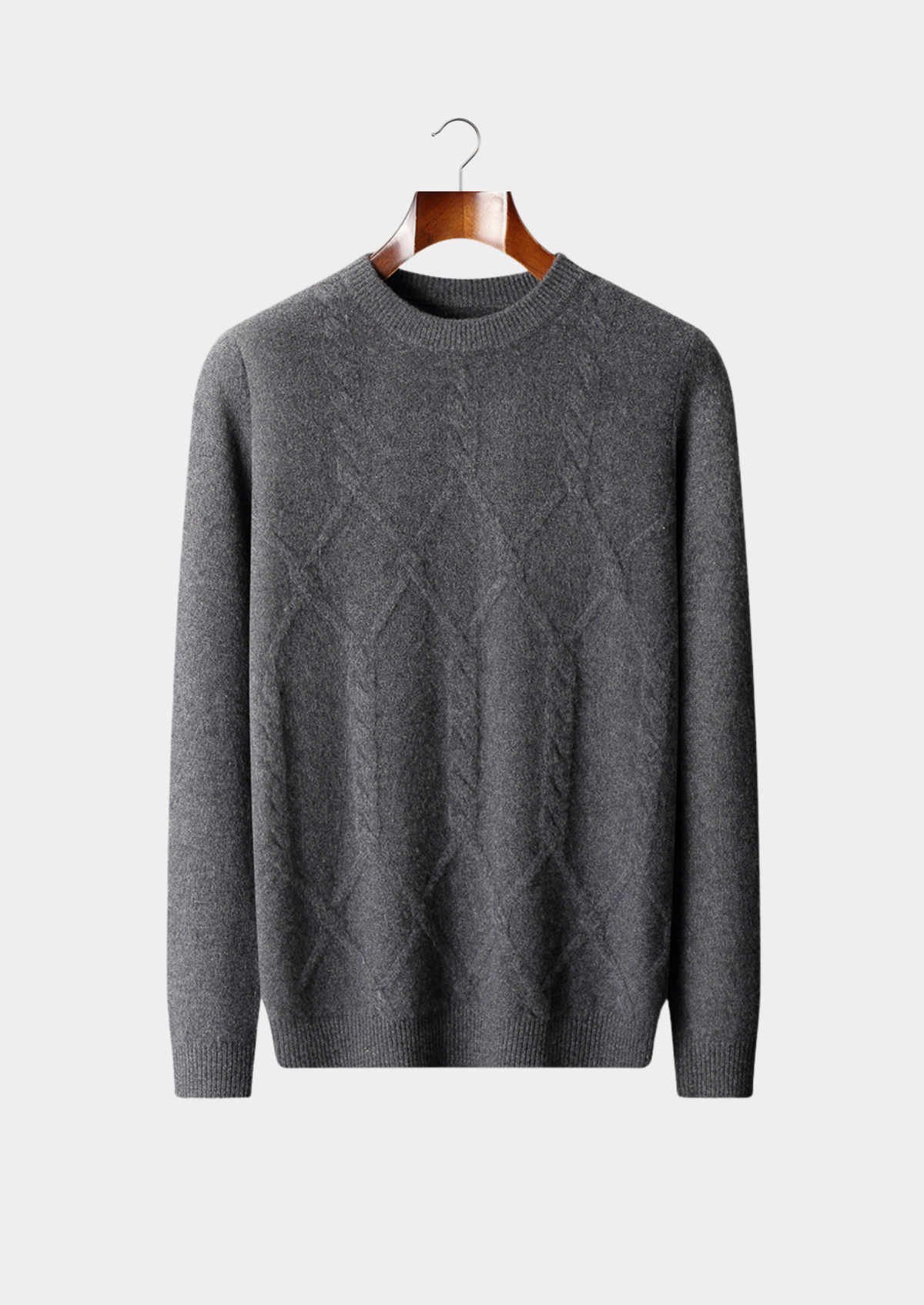 Pure Extra-Fine Merino Wool Cable Crewneck | Apuro