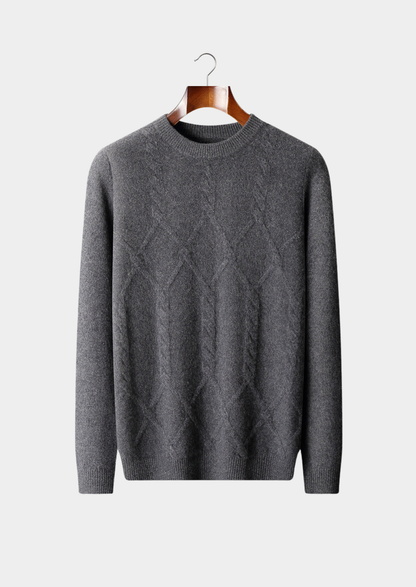 Pure Extra-Fine Merino Wool Cable Crewneck | Apuro