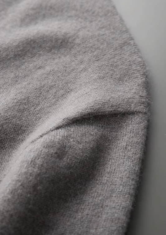 Premium Cashmere Classic Crewneck T-Shirt - Ashen Truffle | Apuro