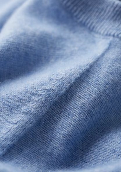 Premium Cashmere Classic Crewneck T-Shirt - Light Blue | Apuro