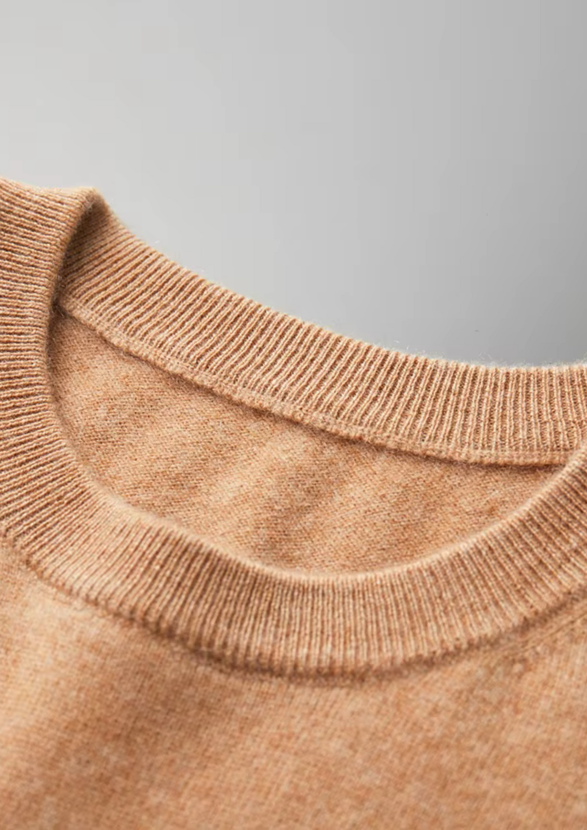Premium Cashmere Classic Crewneck T-Shirt - Honey Mustard | Apuro