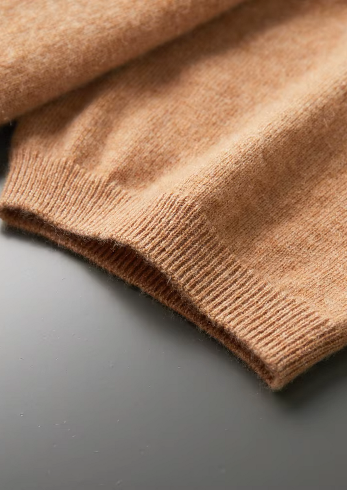 Premium Cashmere Classic Crewneck T-Shirt - Honey Mustard | Apuro