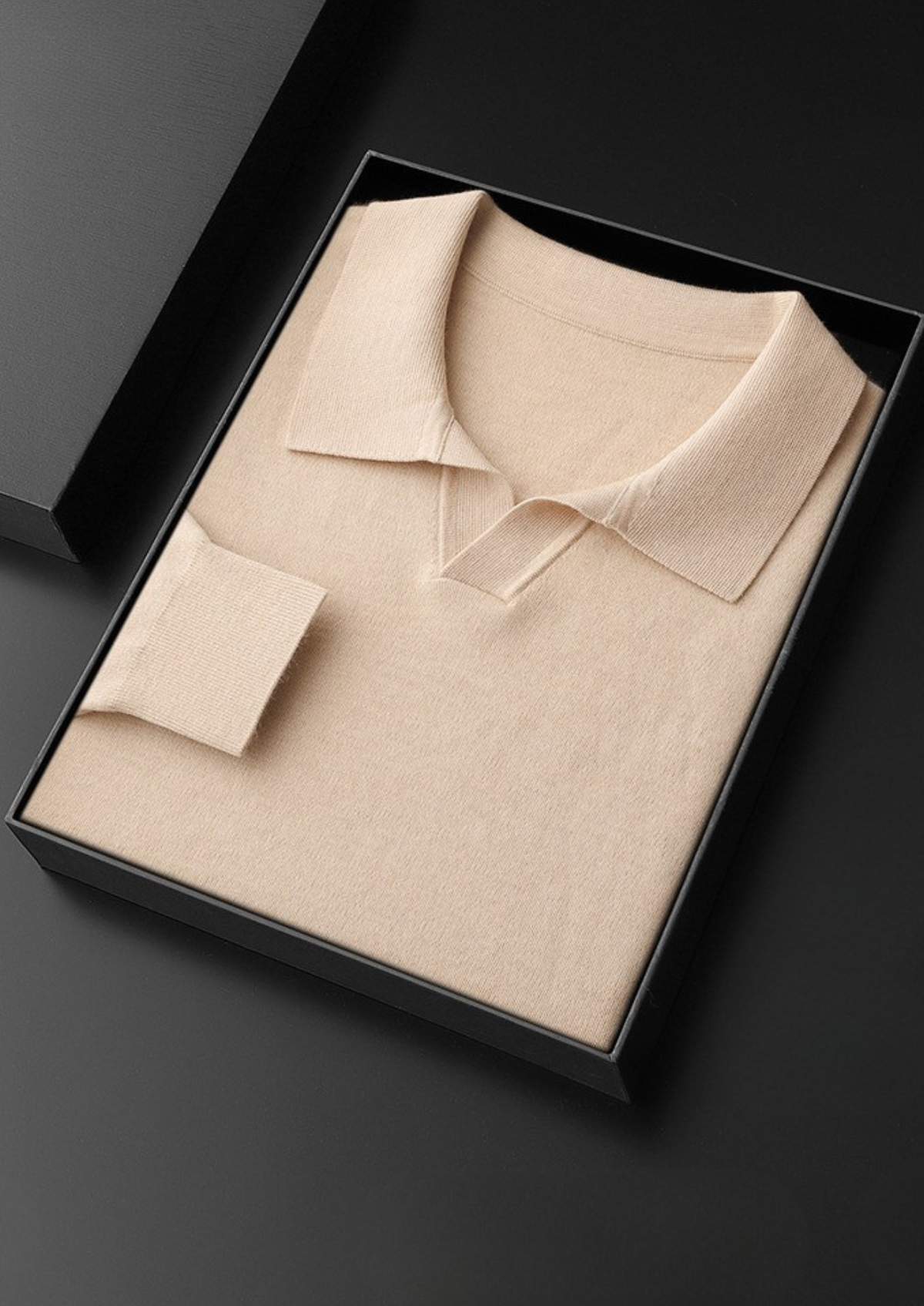 Premium Cashmere Buttonless Sweater Polo | Apuro