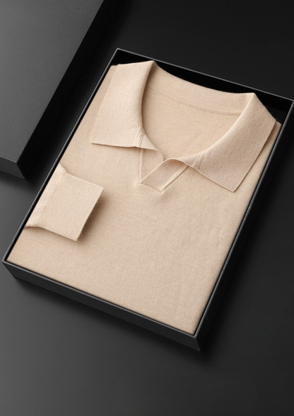 Premium Cashmere Buttonless Sweater Polo | Apuro