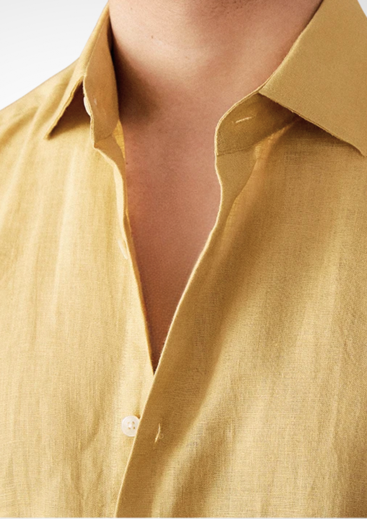 Portofino Coastal Shirt - Yellow | Apuro