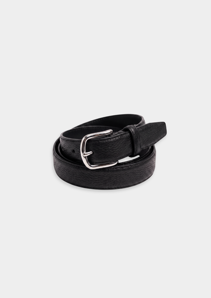Black Essential Leather Belt | Apuro