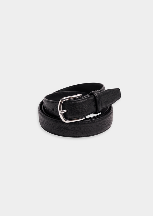 Black Essential Leather Belt | Apuro