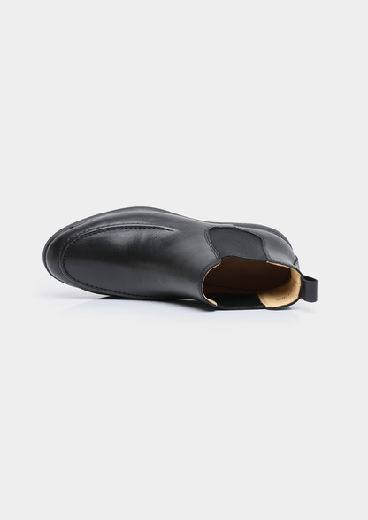 Black Leather Chelsea Boot | Apuro