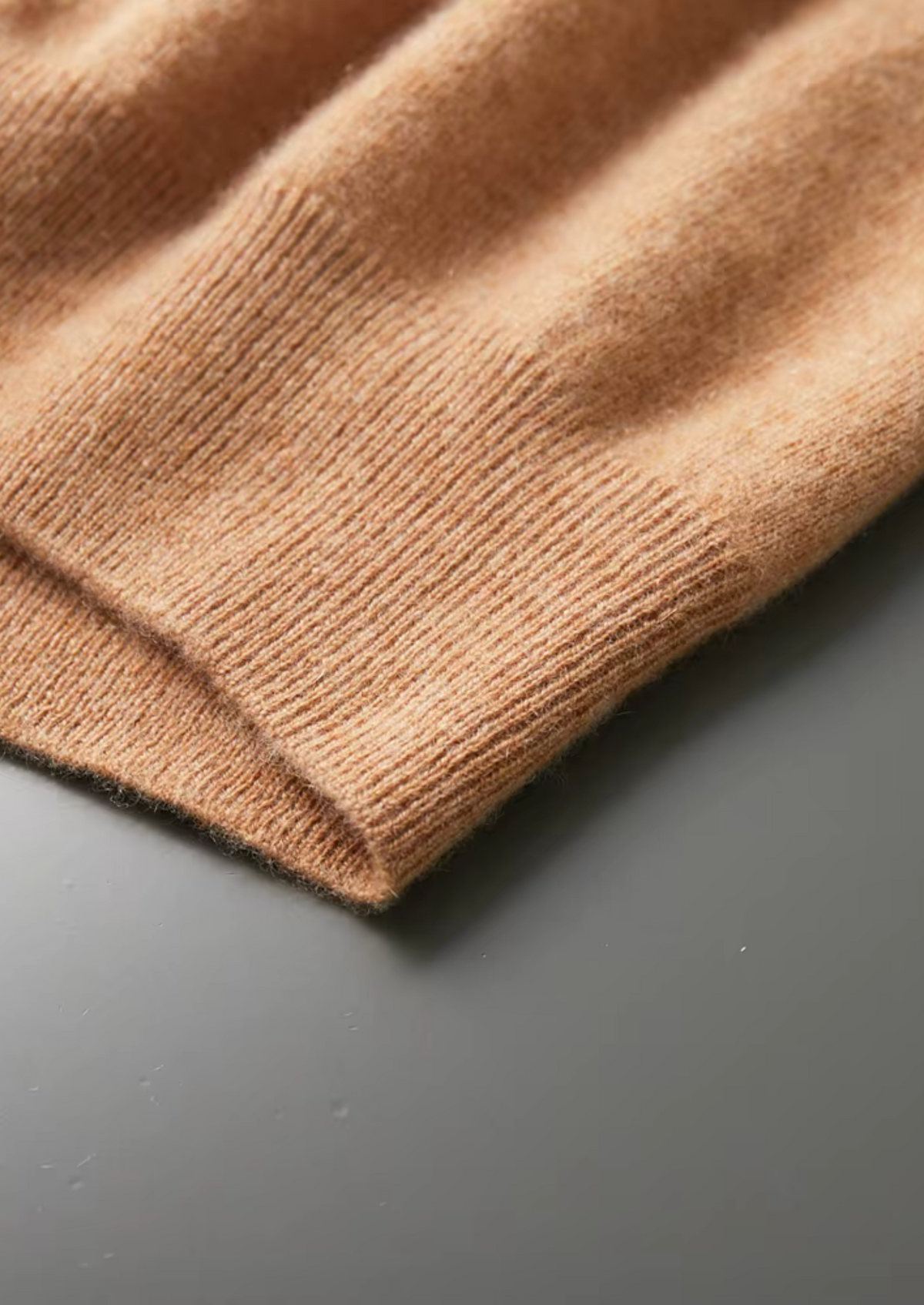 Premium Cashmere Classic Crewneck T-Shirt - Honey Mustard | Apuro