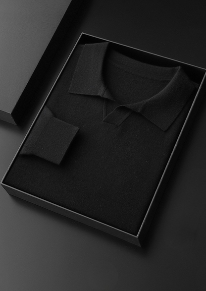 Premium Cashmere Buttonless Sweater Polo | Apuro