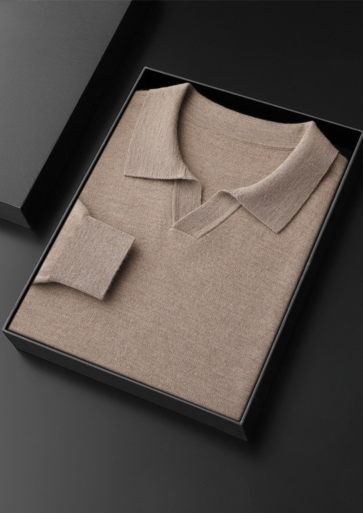 Premium Cashmere Buttonless Sweater Polo | Apuro