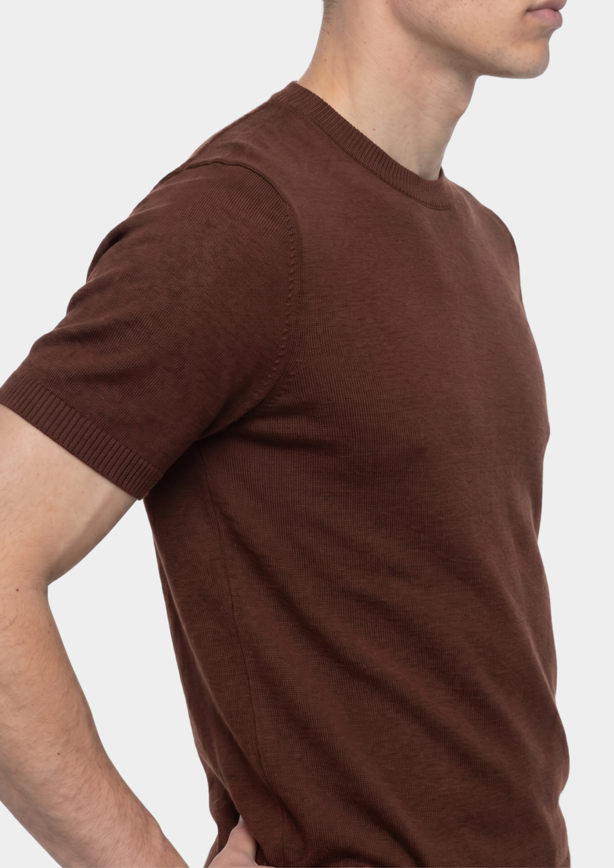 Essential Coffee Knitted Crewneck T-Shirt | Apuro