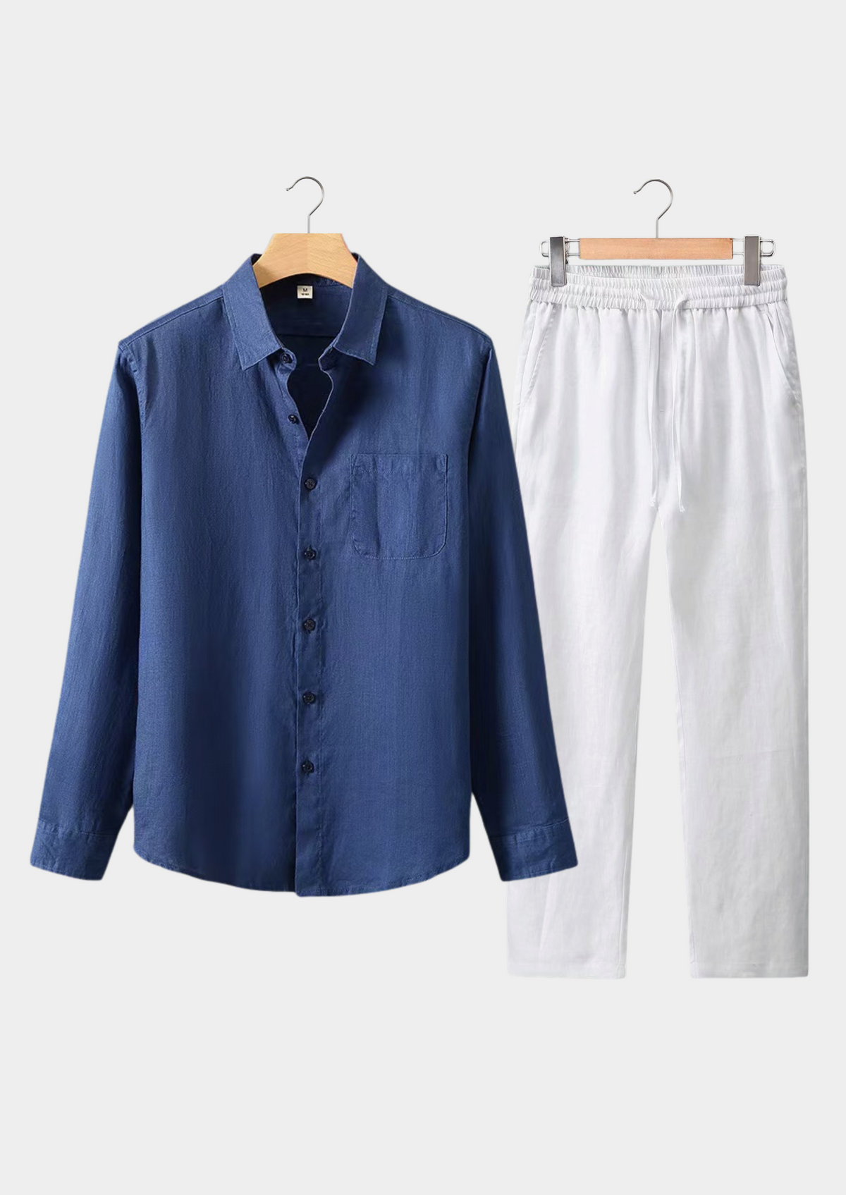 Dolcevita Longsleeve Summer Set - Navy Blue/white | Apuro