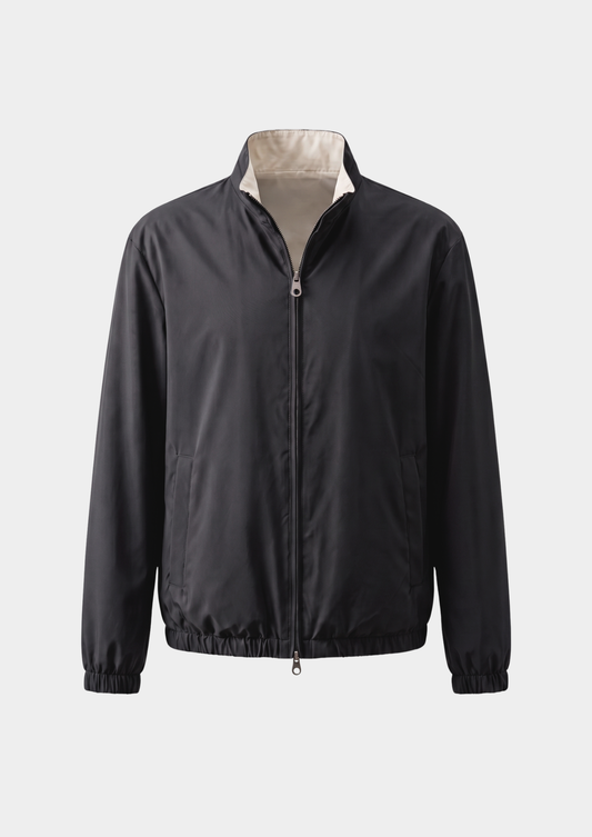 Black Technical Windbreaker Jacket | Apuro