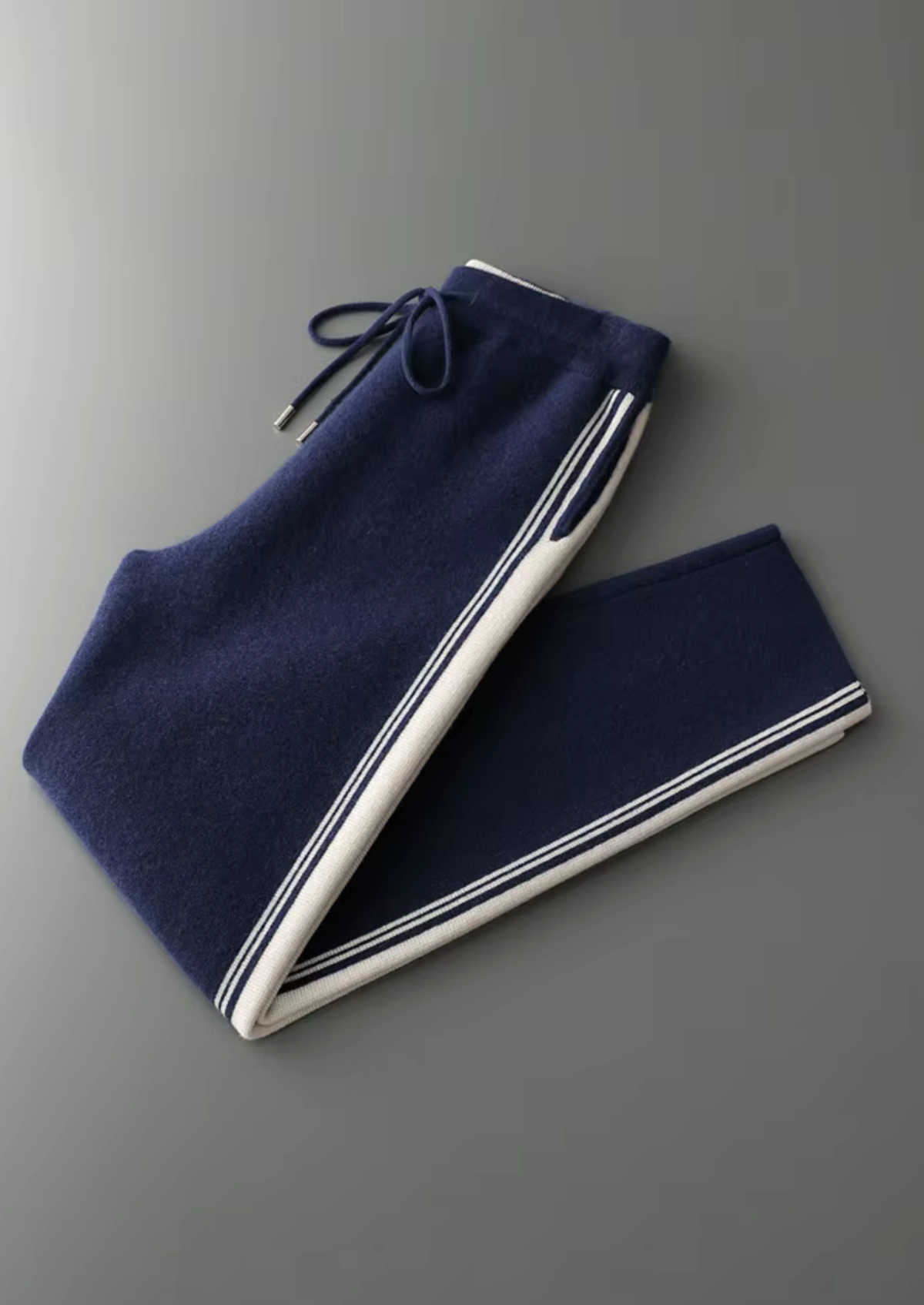 Pure Extra-Fine Merino Wool Navy Blue Damien Set | Apuro