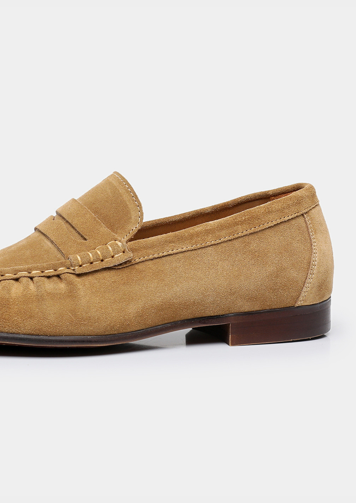 Caramel Classic Penny Suede Loafers | Apuro