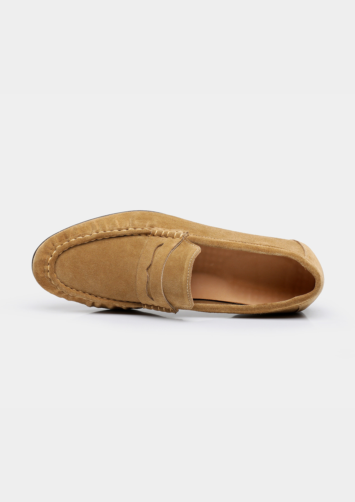 Caramel Classic Penny Suede Loafers | Apuro