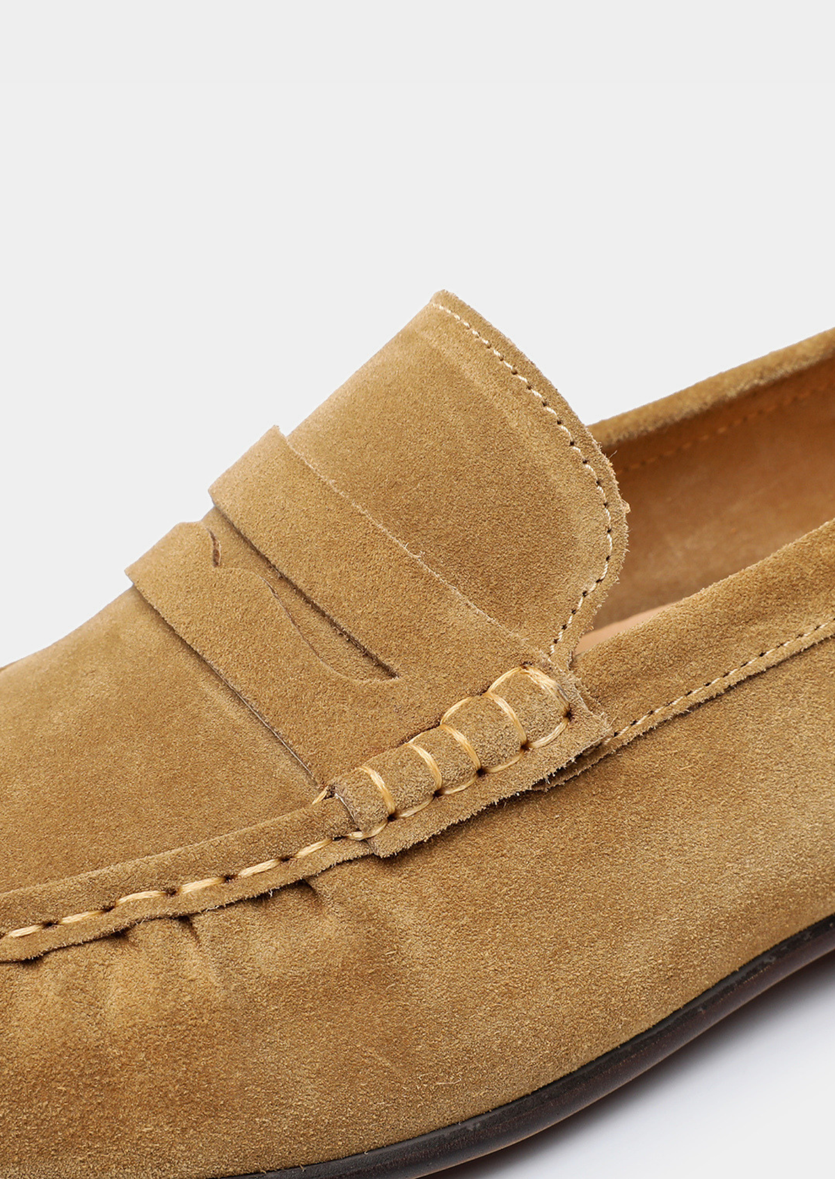 Caramel Classic Penny Suede Loafers | Apuro