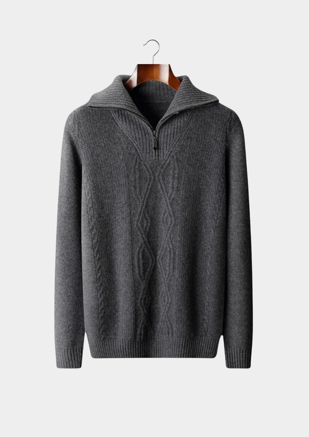 Pure Extra-Fine Merino Wool Half Zip Sweater | Apuro