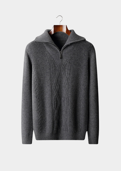 Pure Extra-Fine Merino Wool Half Zip Sweater | Apuro