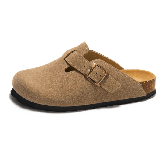 Apuro Suede Boston Clogs - Sand