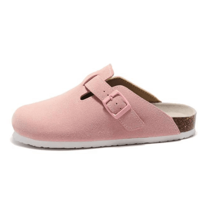 Apuro Suede Boston Clogs - Pink