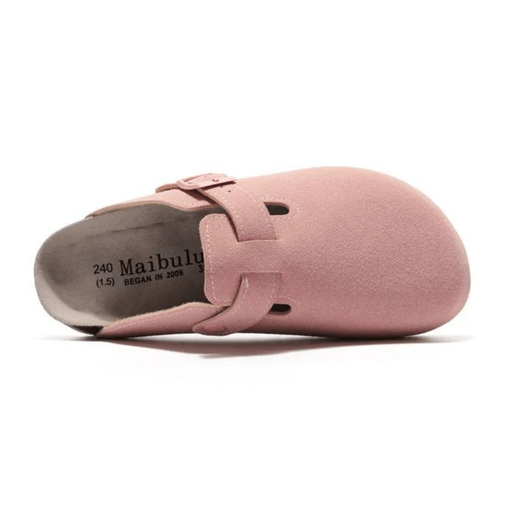 Apuro Suede Boston Clogs - Pink